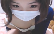 Adorable Japanese babe teasing on webcam show